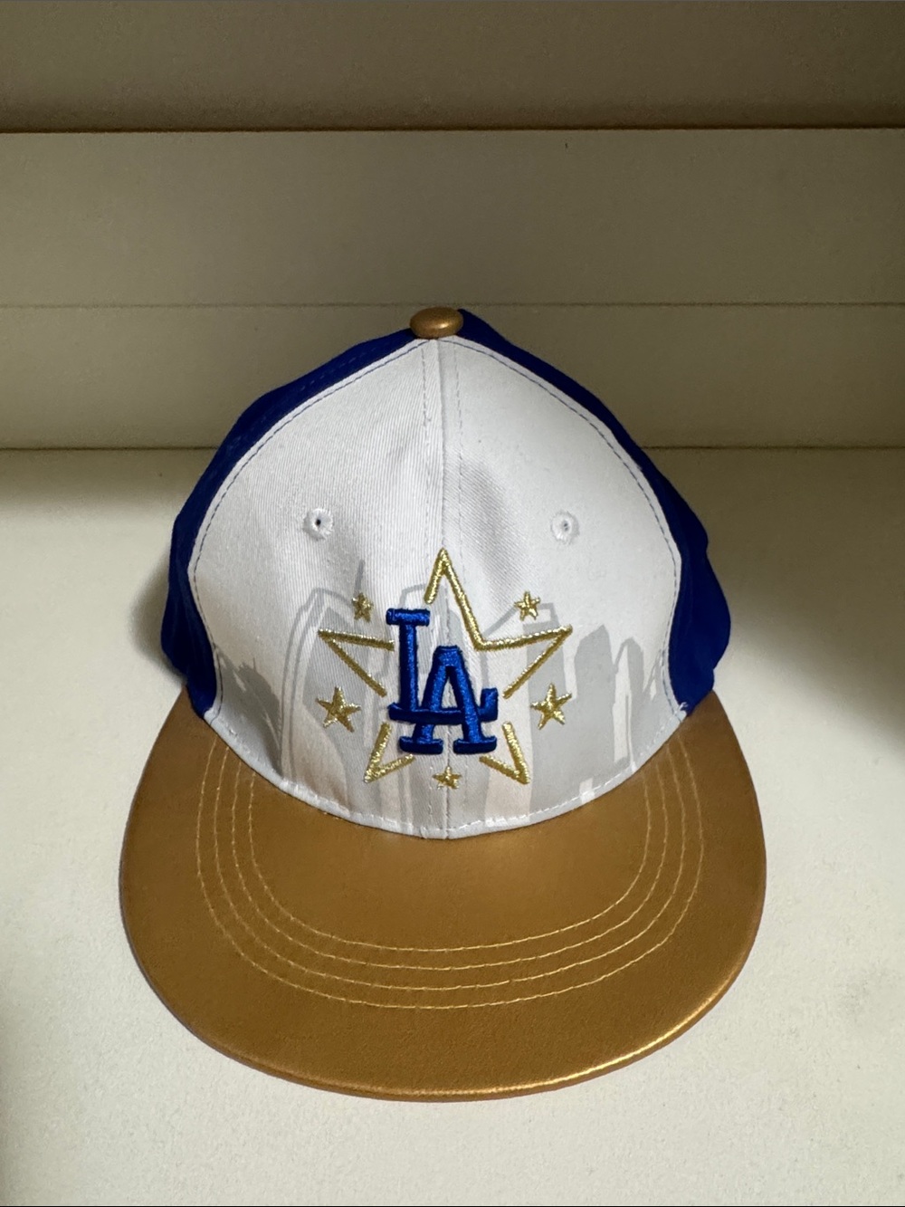 Los Angeles Dodgers Star Snapback Cap in White, Blue & Gold